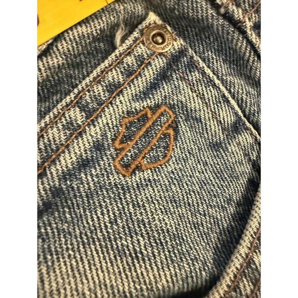 Harley Davidson Jeans Mens 42x30 Blue Relaxed Fit Denim Biker Motorcycle Pants - Picture 5 of 10